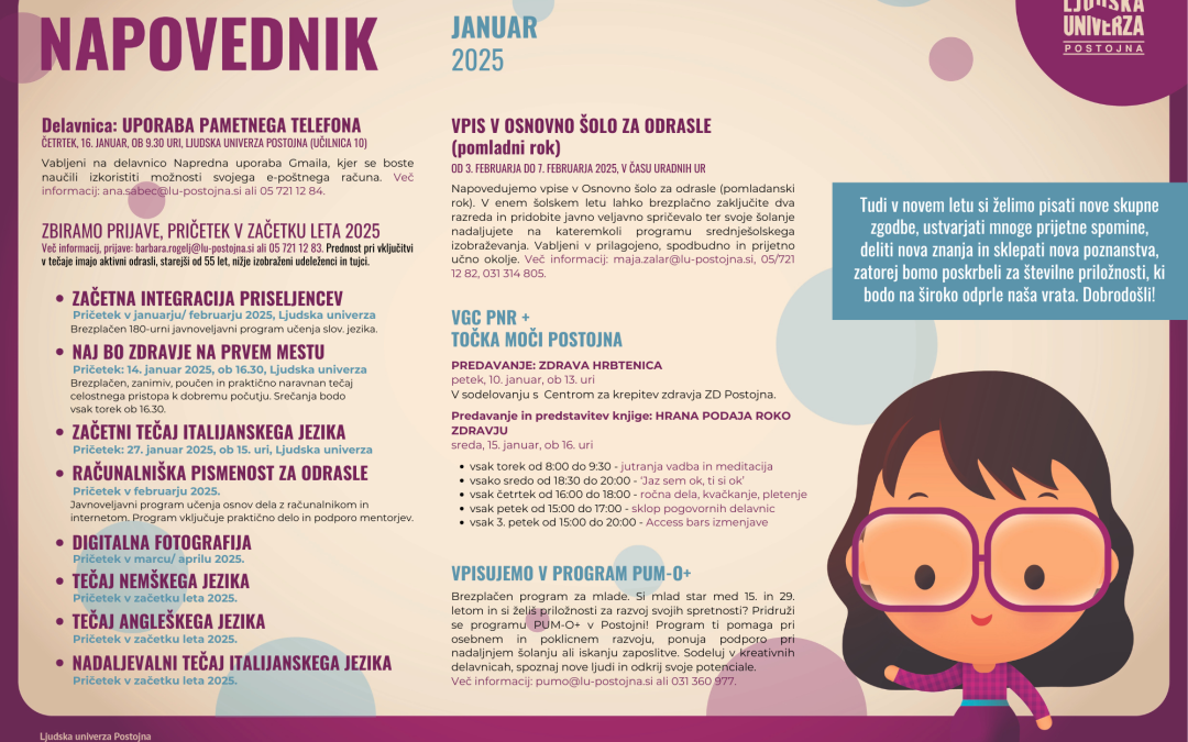 LUP napovednik za januar 2025