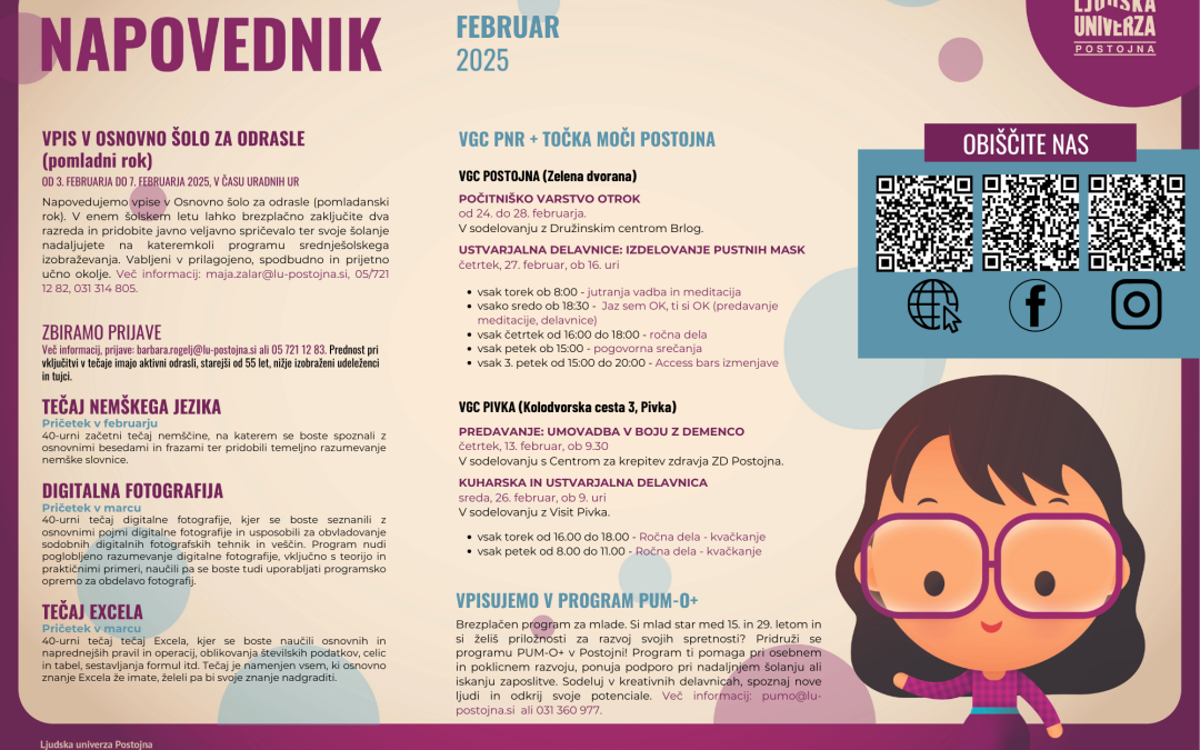 LUP napovednik za februar 2025