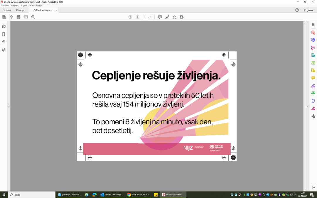 Cepljenje – manj bolezni, več zdravja in daljše življenje