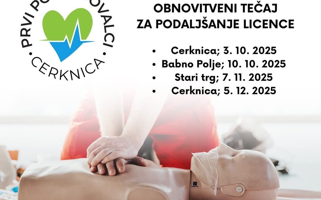 Obnovitveni tečaji za podaljšanje licence za prve posredovalce