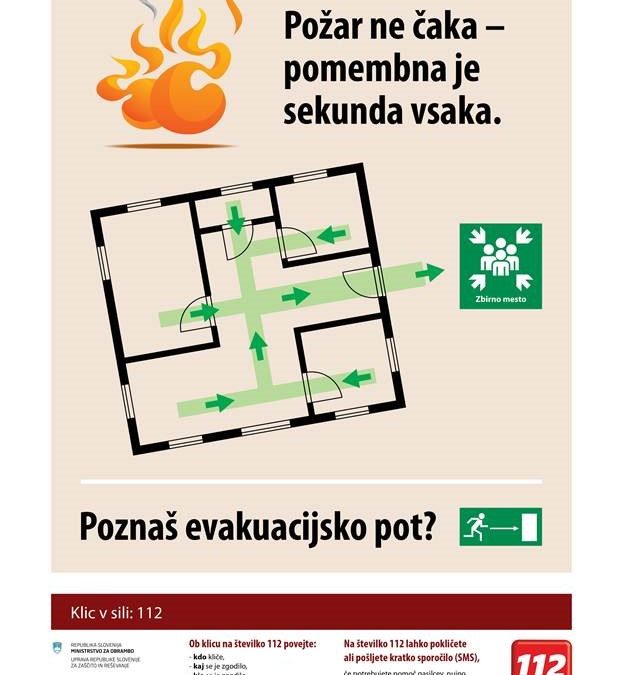 Oktober – mesec požarne varnosti: Poznaš evakuacijsko pot?