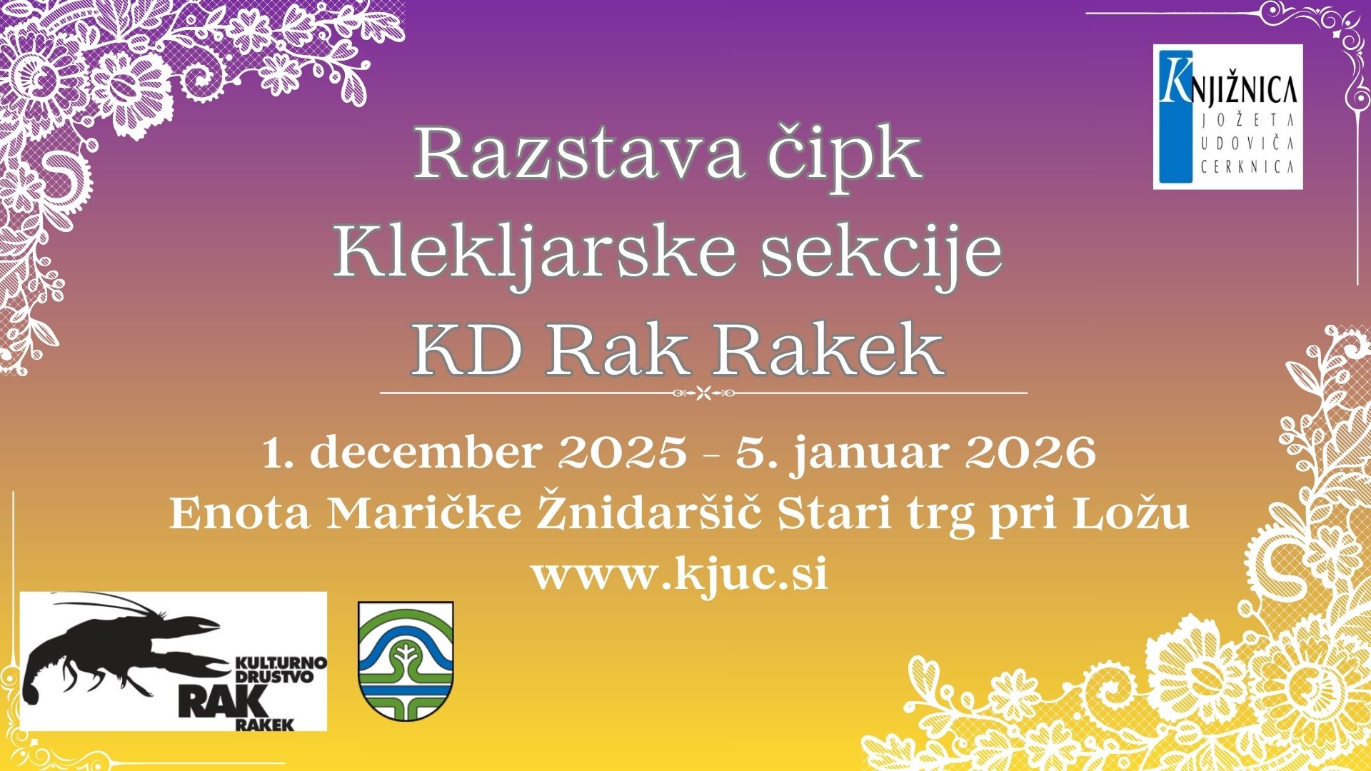 Razstava čipk KD Rak Rakek