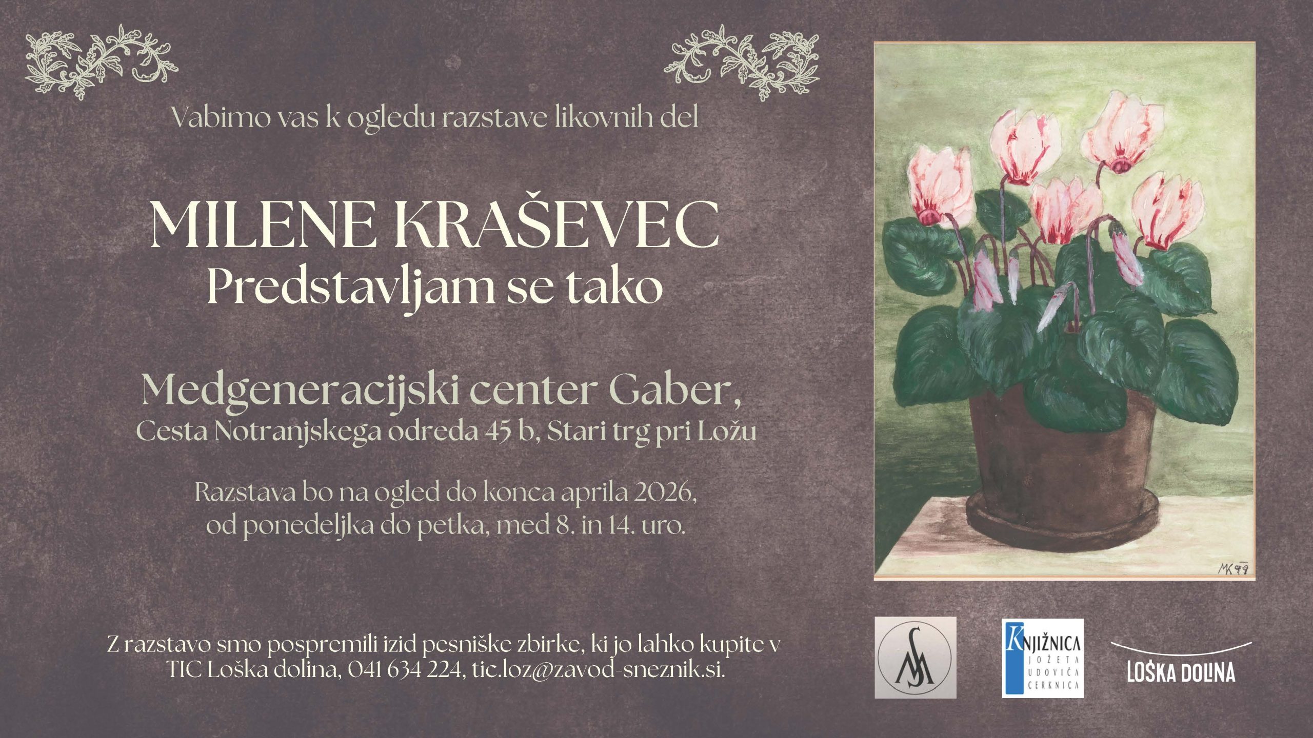 Milena Kraševec vabilo razstava
