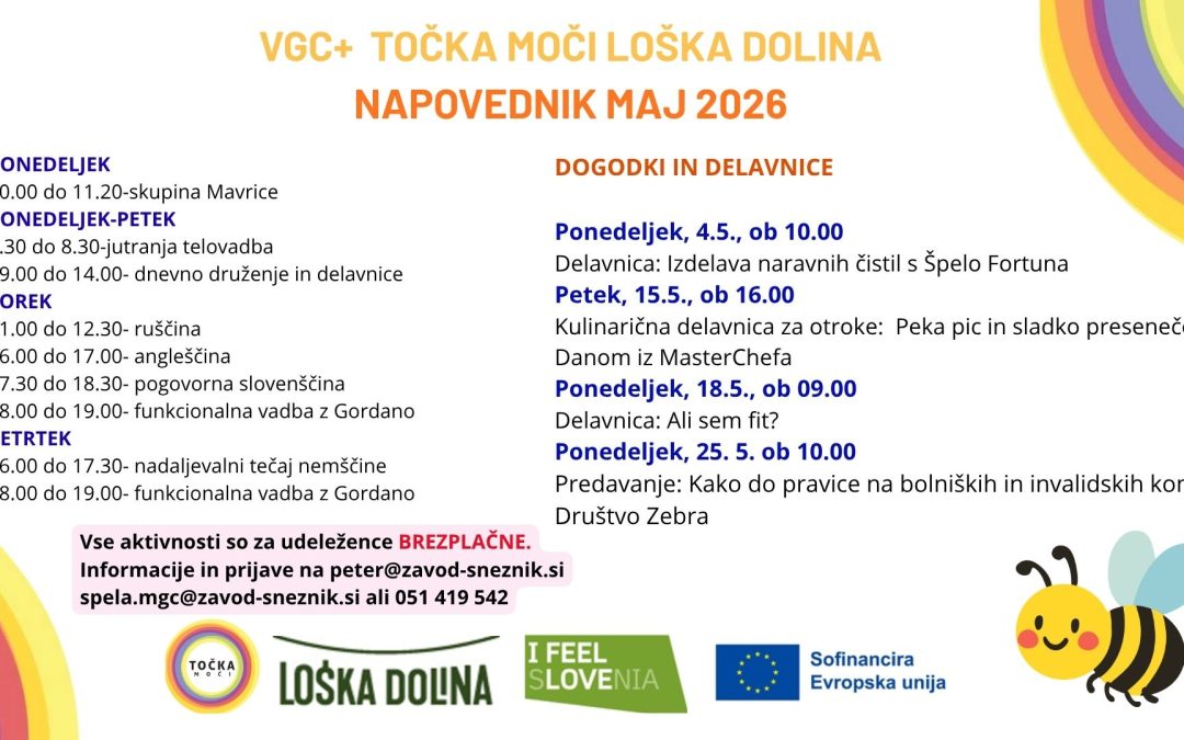 VGC+ točka moči Lo&scaron;ka dolina &ndash; napovednik za maj 2026