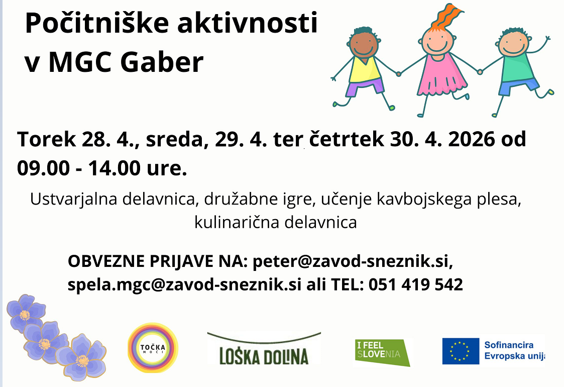 Počitniške aktivnosti vabilo