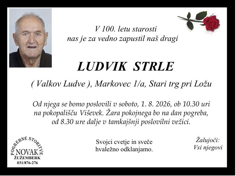 Osmrtnica – Strle Ludvik