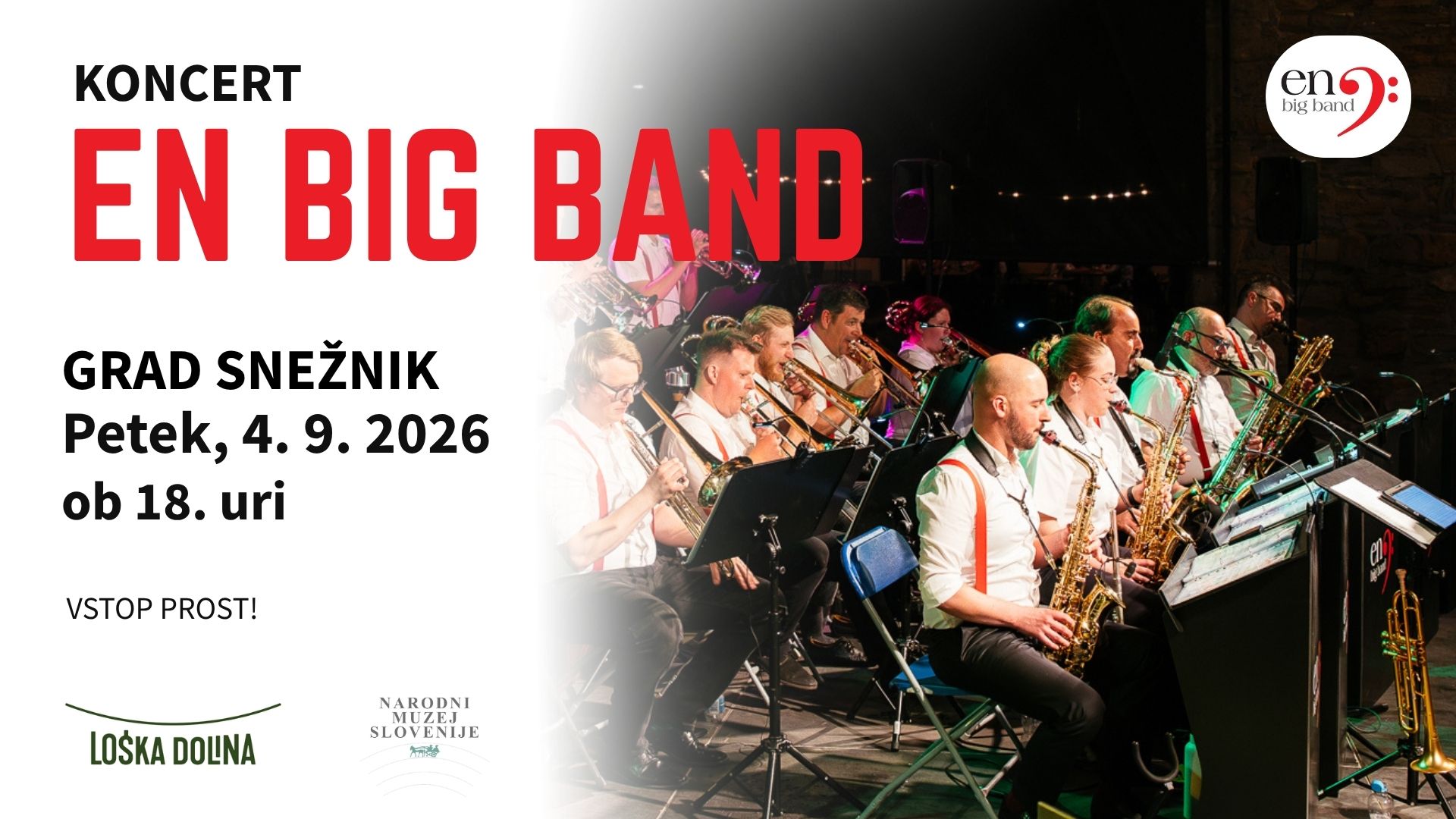 vabilo En big band grad Snežnik glasbeniki