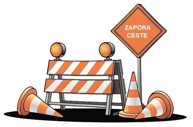 Popolna zapora ceste skozi Goričice