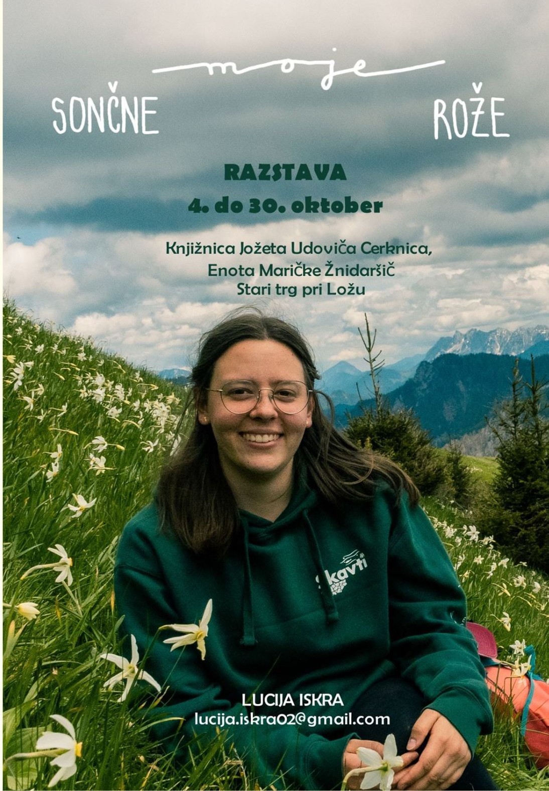 razstava Iskra Lucija travnik z rožami