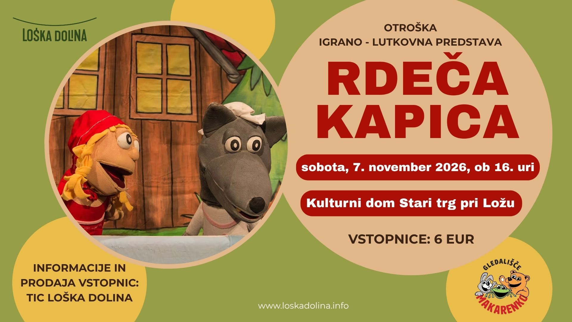 Otroška predstava Rdeča kapica