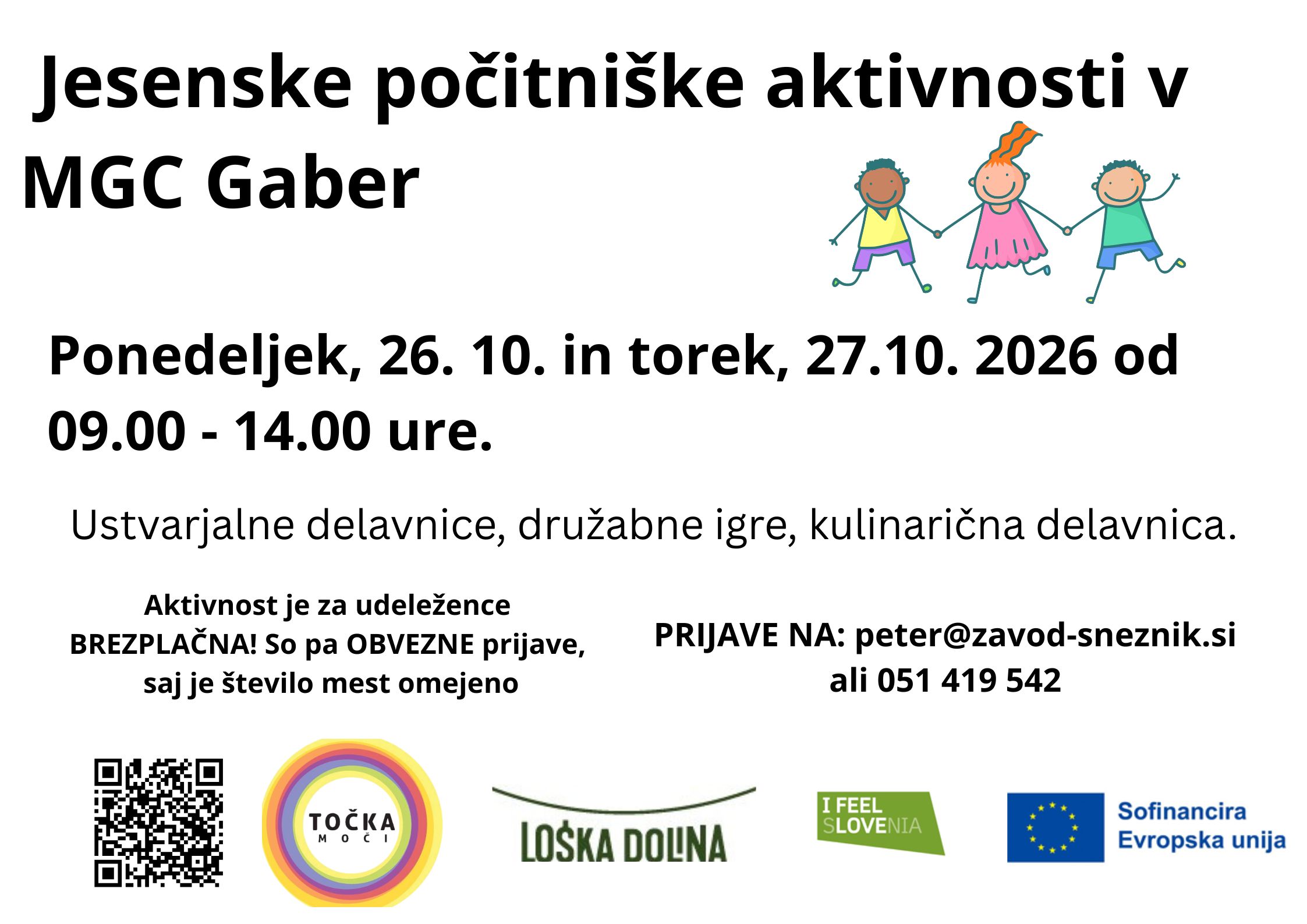 POČITNIŠKI PROGRAM POČITNIŠKI PROGRAM